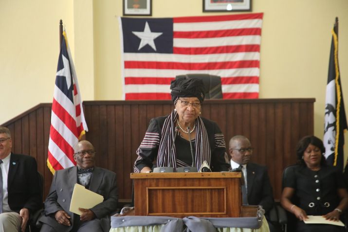 President Sirleaf Dedicates Eighth Judicial Circuit Court Complex; Commends Judiciary for Reform